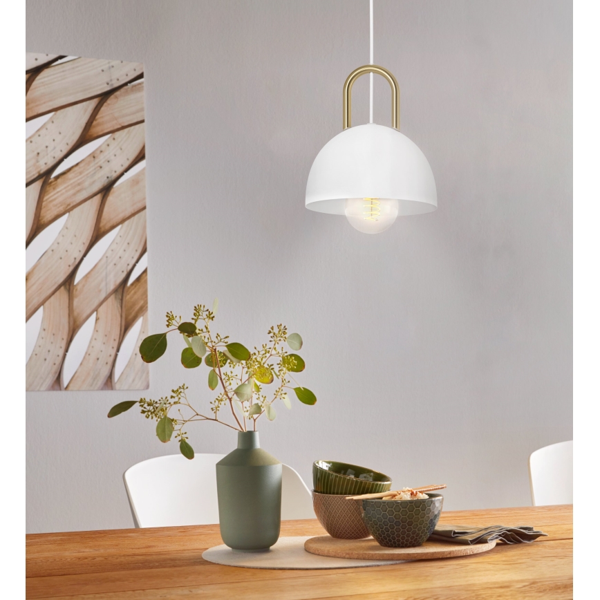 Eglo - Candelabro suspenso 1xE27/40W/230V branco