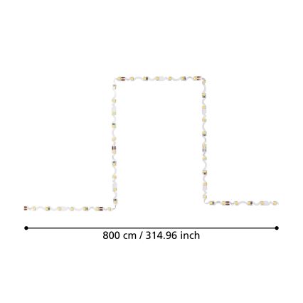 Eglo - Tira LED 8m LED/43,2W/24/230V 3000K