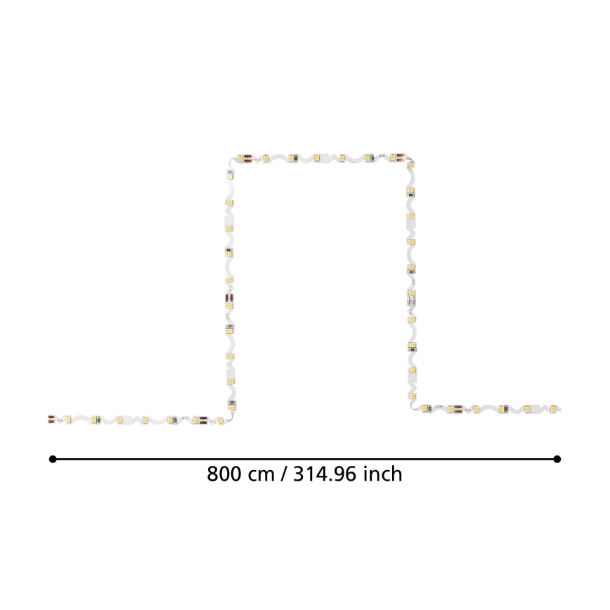 Eglo - Tira LED 8m LED/43,2W/24/230V 3000K