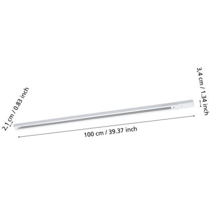 Eglo - Sistema de carril TB 1 m branco