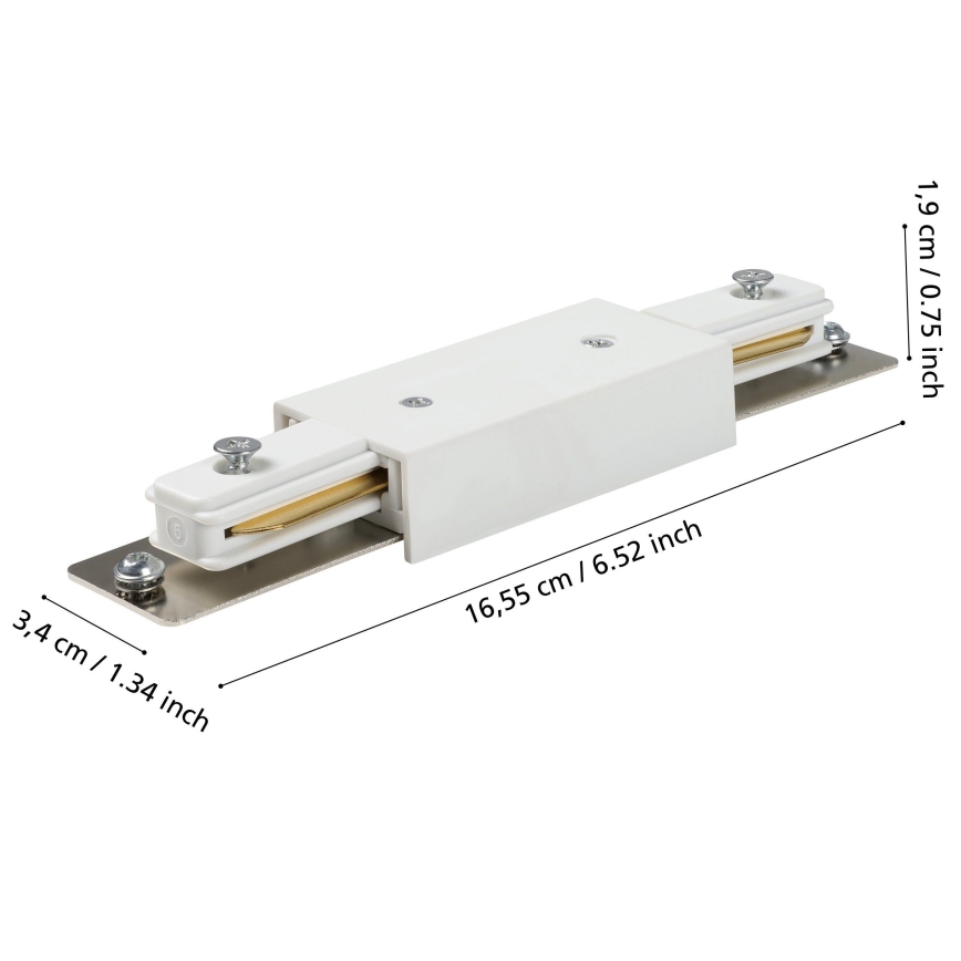 Eglo - Conector para sistema de carril branco