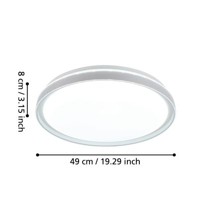 Eglo - Iluminação de teto LED com regulação LED/40W/230V 3000-6500K+ controlo remoto