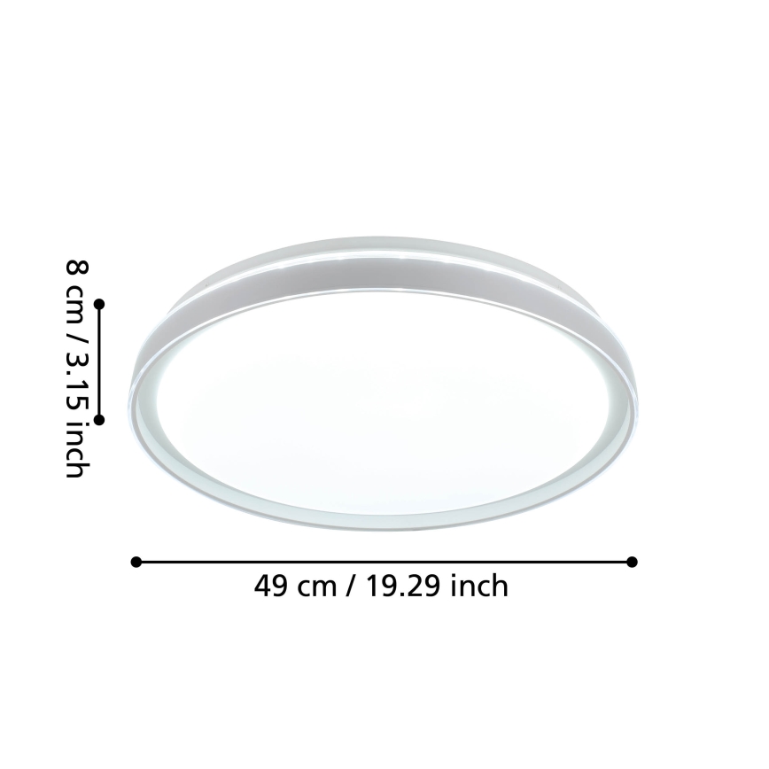 Eglo - Iluminação de teto LED com regulação LED/40W/230V 3000-6500K+ controlo remoto