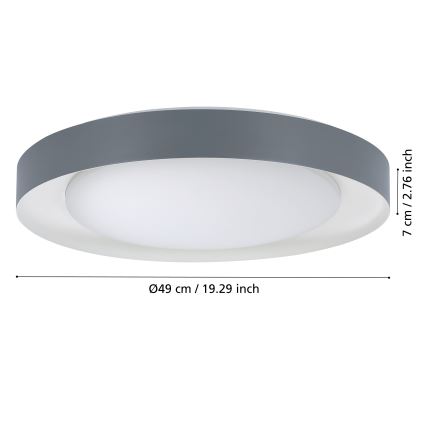 Eglo - Iluminação de teto LED com regulação LED/24W/230V 3000-6500K+ controlo remoto