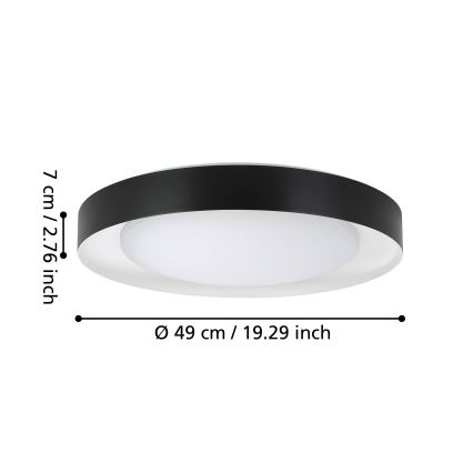 Eglo - Iluminação de teto LED com regulação LED/24W/230V 3000-6500K+ controlo remoto
