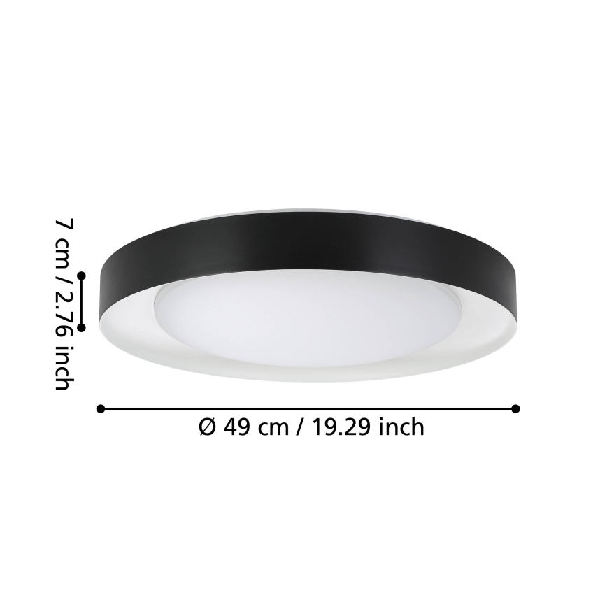 Eglo - Iluminação de teto LED com regulação LED/24W/230V 3000-6500K+ controlo remoto