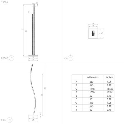 Eglo - Candeeiro de chão LED LED/8W/230V