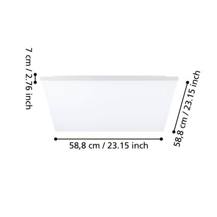 Eglo - Iluminação de teto LED LED/31,5W/230V