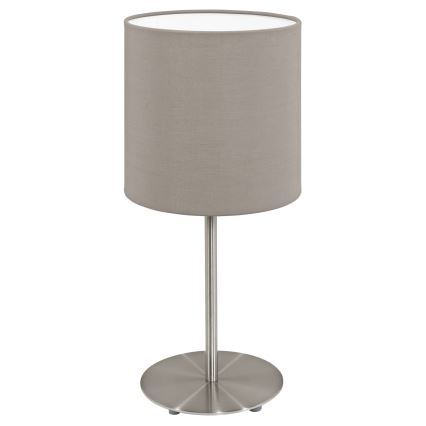 Eglo - Abajur de substituição para candeeiro de mesa PASTERI cinzento diâmetro 14,7 cm