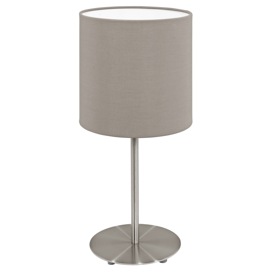 Eglo - Abajur de substituição para candeeiro de mesa PASTERI cinzento diâmetro 14,7 cm
