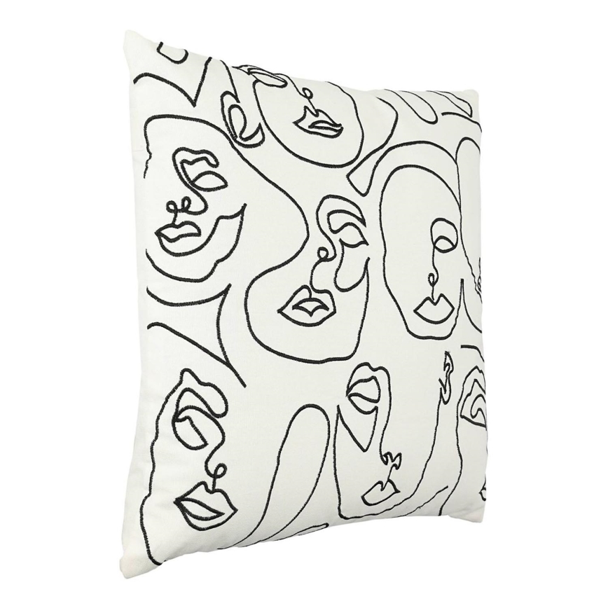 Eglo - Almofada decorativa 45x45 cm branco/preto