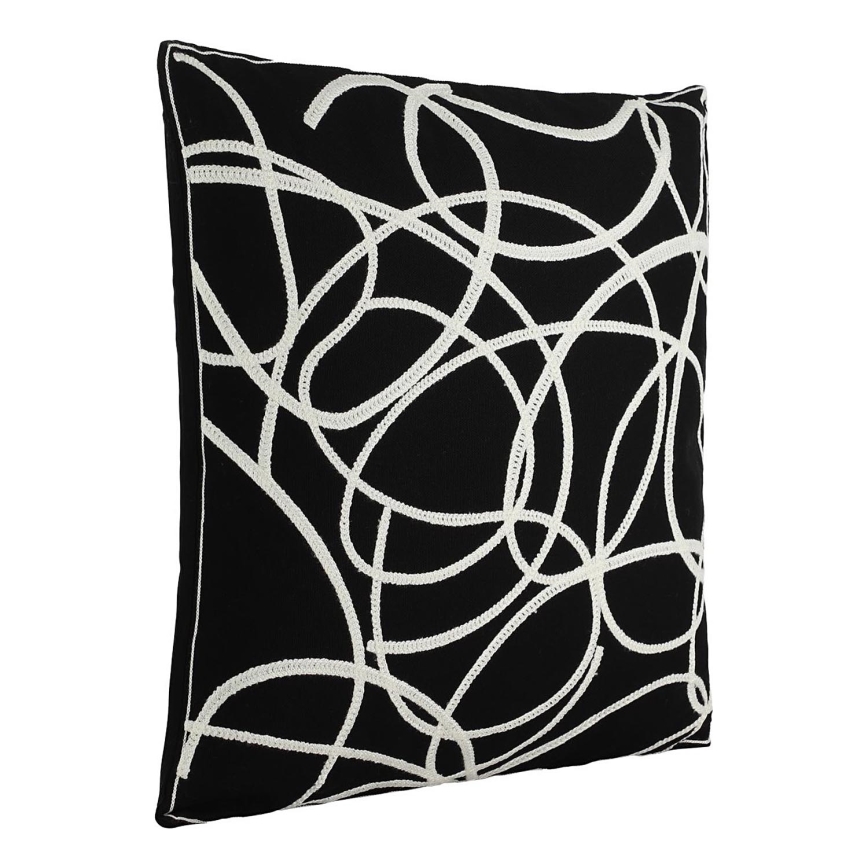 Eglo - Almofada decorativa 45x45 cm preto/branco