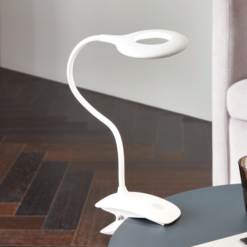 Eglo - Candeeiro com clipe LED com regulação 1xLED/3W/230V 500 mAh branco