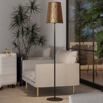Eglo - Candeeiro de chão 1xE27/25W/230V dourado/rosa