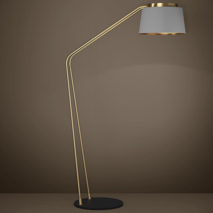 Eglo - Candeeiro de chão 1xE27/40W/230V cinzento/dourado
