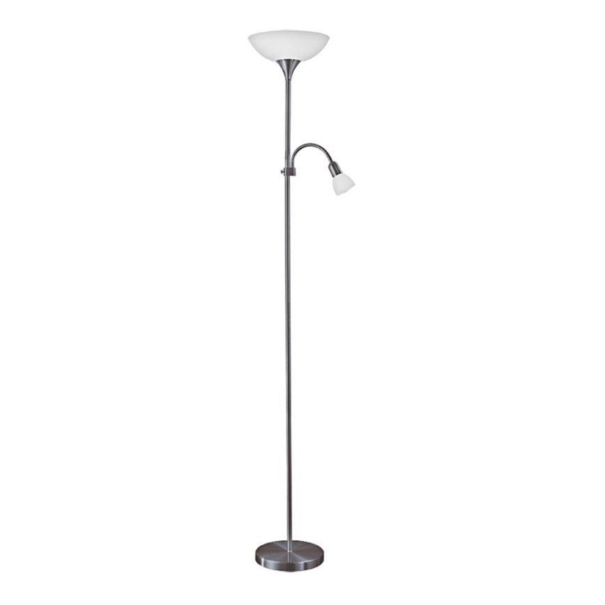Eglo - Candeeiro de chão 1xE27/60W/230V + 1xE14/25W/230V preto cromado