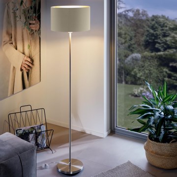 Eglo - Candeeiro de chão 1xE27/60W/230V taupe
