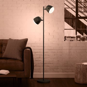 Eglo - Candeeiro de chão 2xE27/28W/230V preto