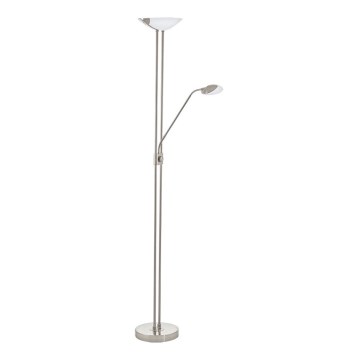 Eglo - Candeeiro de chão LED com regulação LED/20W + LED/2,5W cromado mate