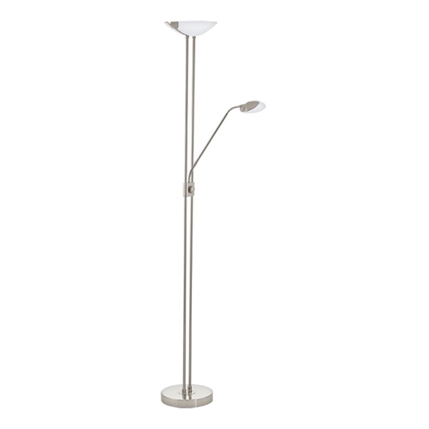 Eglo - Candeeiro de chão LED com regulação LED/20W + LED/2,5W cromado mate