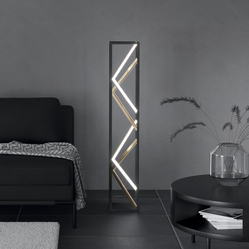 Eglo - Candeeiro de chão LED com regulação LED/23W/230V 2700-6500K preto/dourado + comando