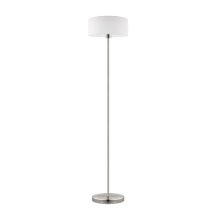 Eglo - Candeeiro de chão LED  TUNJA 1xE27/60W/230V cromado mate/branco