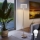 Eglo - Candeeiro de chão LED  TUNJA 1xE27/60W/230V cromado mate/branco