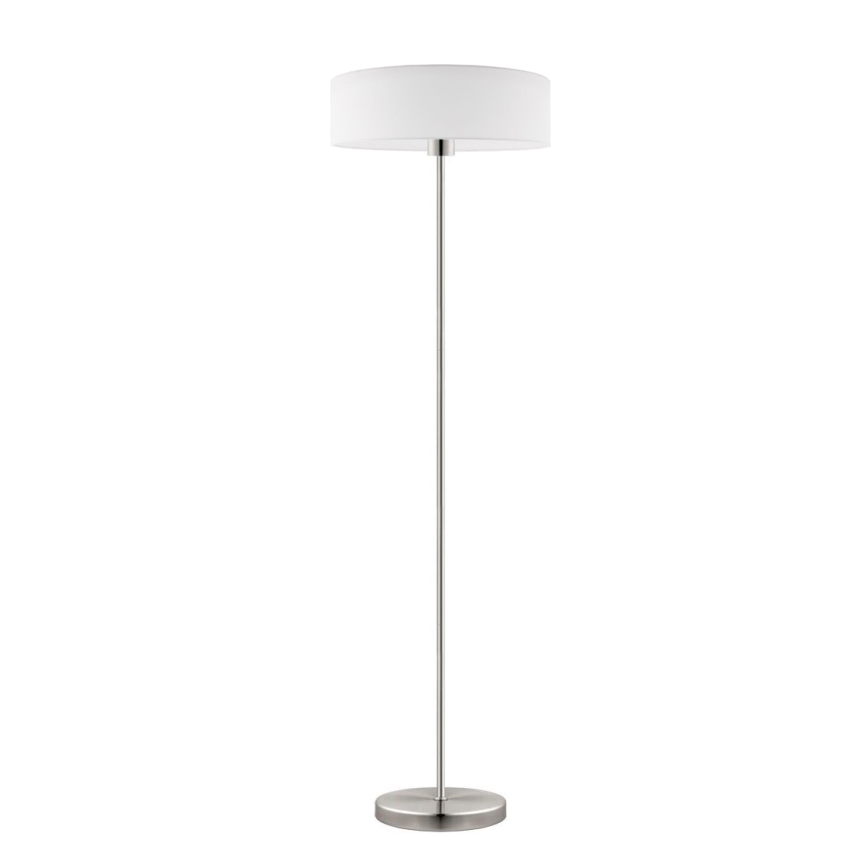 Eglo - Candeeiro de chão LED  TUNJA 1xE27/60W/230V cromado mate/branco