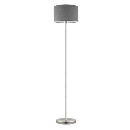 Eglo - Candeeiro de chão LED  TUNJA 1xE27/60W/230V cromado mate/cinzento