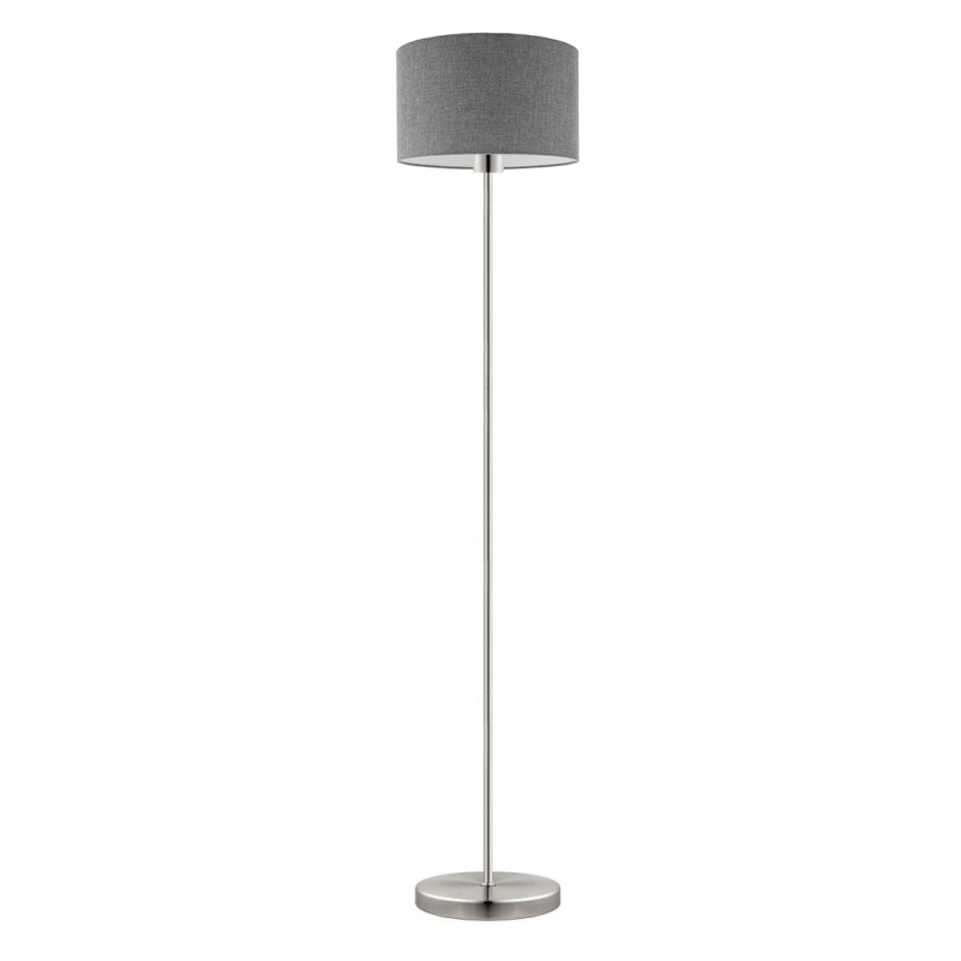 Eglo - Candeeiro de chão LED  TUNJA 1xE27/60W/230V cromado mate/cinzento