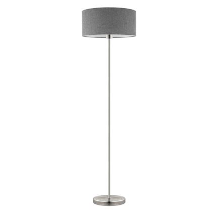Eglo - Candeeiro de chão LED  TUNJA 1xE27/60W/230V cromado mate/cinzento