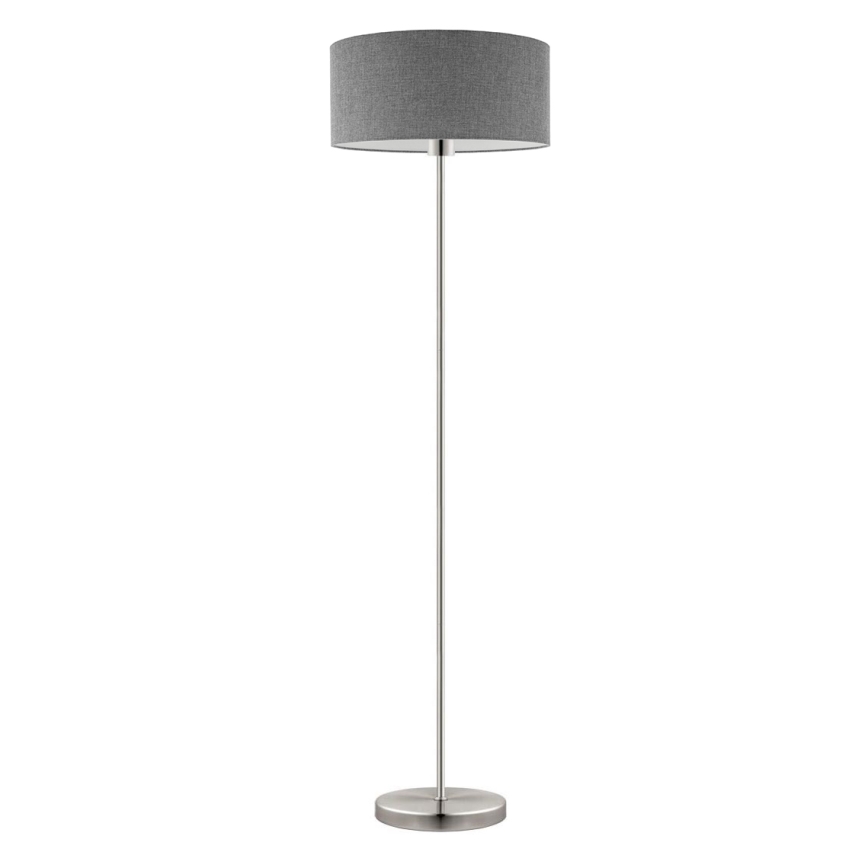 Eglo - Candeeiro de chão LED  TUNJA 1xE27/60W/230V cromado mate/cinzento