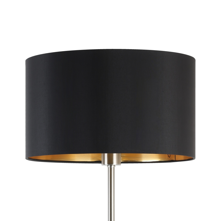 Eglo - Candeeiro de chão LED  TUNJA 1xE27/60W/230V cromado mate/preto