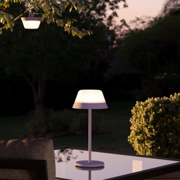 Eglo - Candeeiro de exterior LED RGBW tátil regulável 2em1 LED/1,5W/5V 2600 mAh IP54 roxo