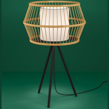 Eglo - Candeeiro de mesa 1xE27/40W/230V bambu