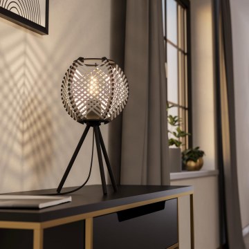 Eglo - Candeeiro de mesa 1xE27/40W/230V branco/preto