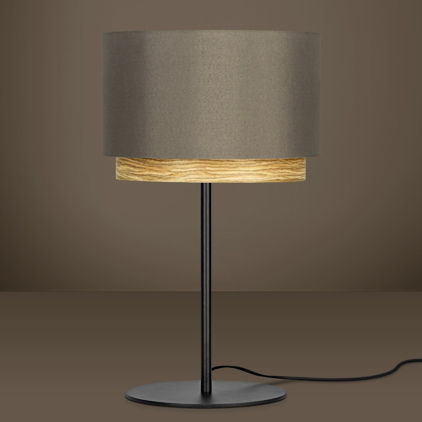 Eglo - Candeeiro de mesa 1xE27/40W/230V castanho