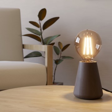 Eglo - Candeeiro de mesa 1xE27/40W/230V castanho