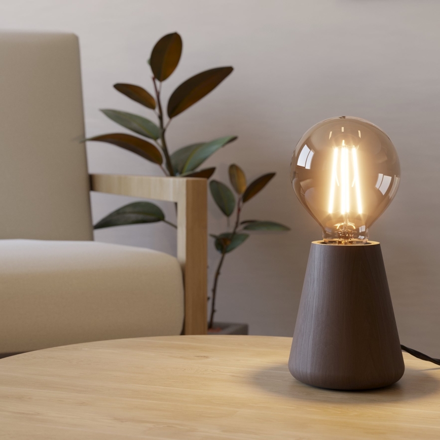 Eglo - Candeeiro de mesa 1xE27/40W/230V castanho