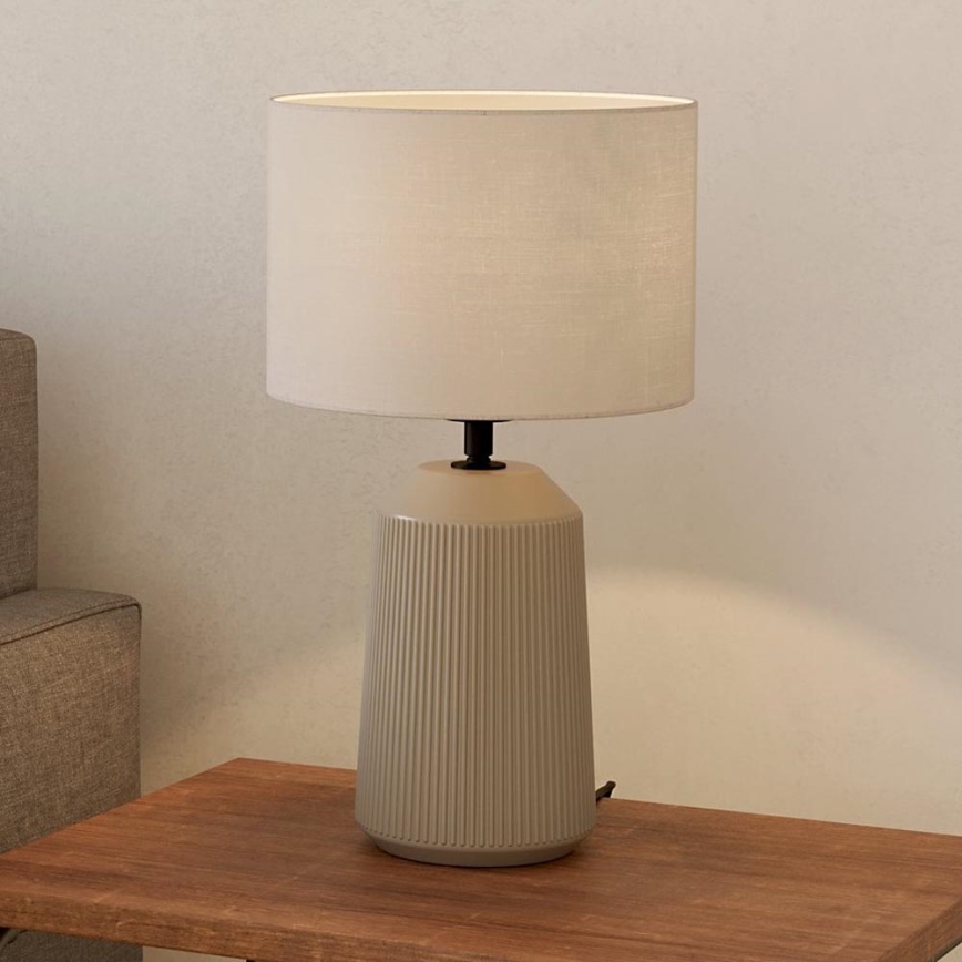 Eglo - Candeeiro de mesa 1xE27/40W/230V creme