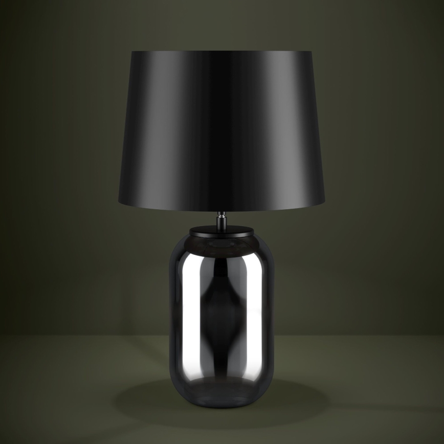 Eglo - Candeeiro de mesa 1xE27/40W/230V preto/fumado