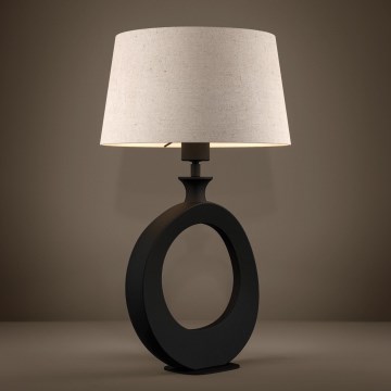 Eglo - Candeeiro de mesa 1xE27/60W/230V 52,5 cm preto/creme