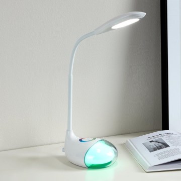 Eglo - Candeeiro de mesa fosco LED 1xLED/2,2W+0,3W/230V RGB