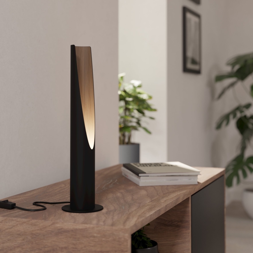 Eglo - Candeeiro de mesa LED 1xGU10/4,5W/230V 3000K preto/castanho