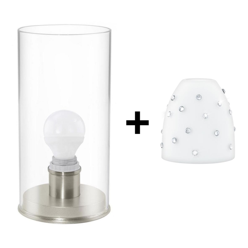 Eglo - Candeeiro de mesa LED MY CHOICE 1xE14/4W/230V branco/cromado mate