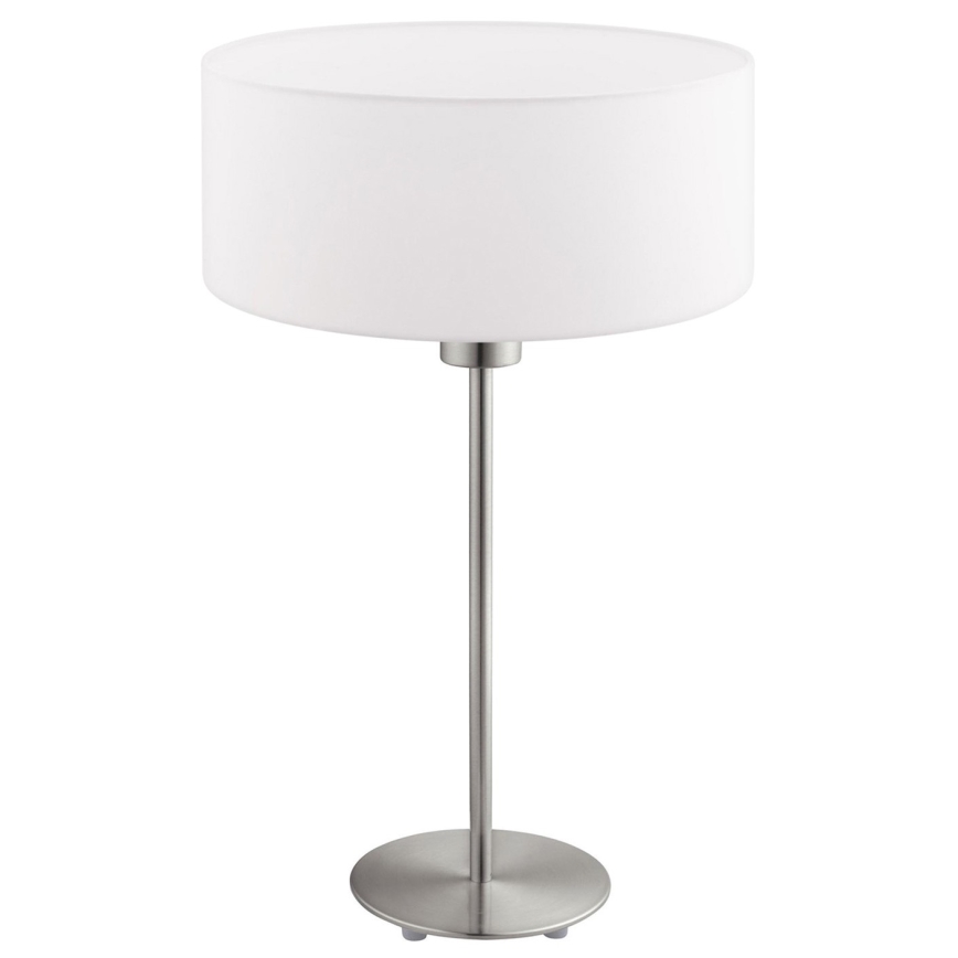 Eglo - Candeeiro de mesa LED  TUNJA 1xE27/60W/230V 38,5 cm cromado mate/branco