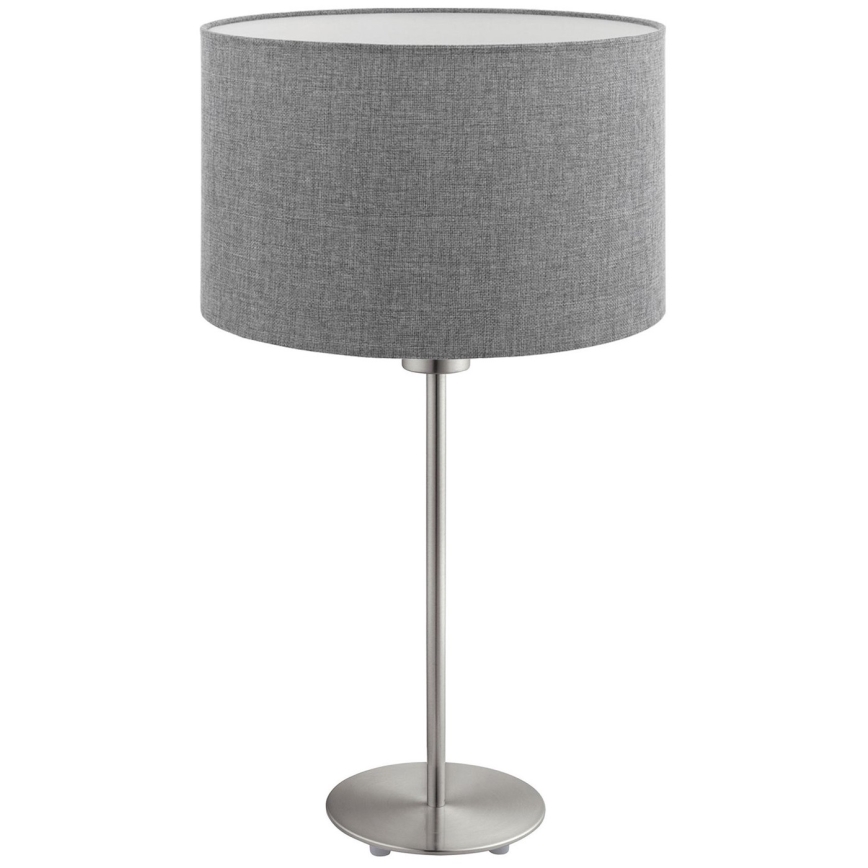 Eglo - Candeeiro de mesa LED  TUNJA 1xE27/60W/230V 38,5 cm cromado mate/cinzento