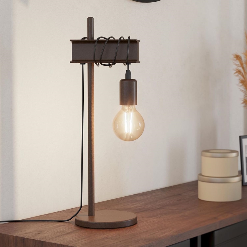 Eglo - Candeeiro de mesa TOWNSHEND 1xE27/10W/230V