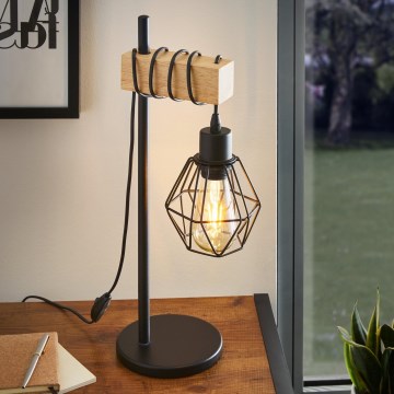 Eglo - Candeeiro de mesa TOWNSHEND 1xE27/60W/230V - FSC certificado