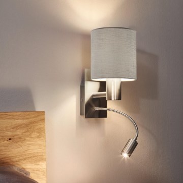 Eglo - Candeeiro de parede LED 1xE27/40W+LED/3,8W bege
